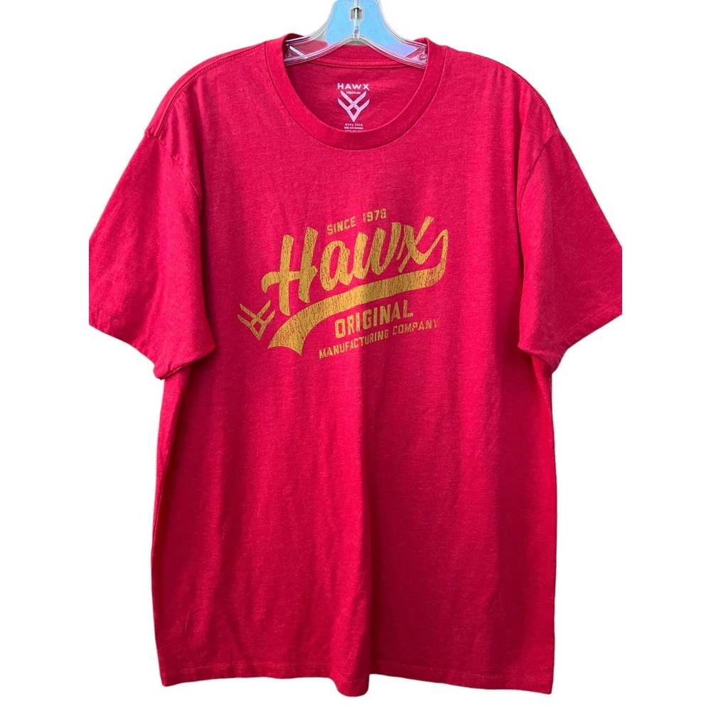Hawx Work Gear T-Shirt Men's Medium Red Gold Since 1978 Graphic Workwear
